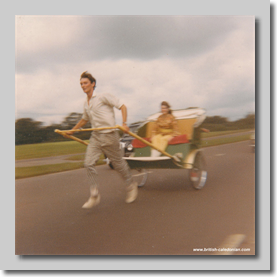 Dave Jarvis running his leg of the race